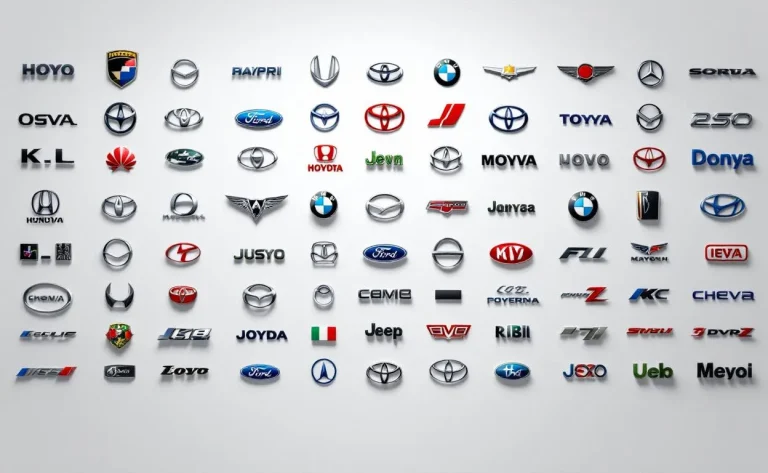 Logos de diverses marques automobiles japonaises présentés sur un fond neutre.